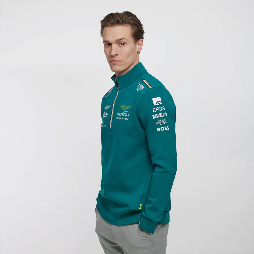 Aston Martin Cognizant F1 2023 Men's Team Mid Layer - Green Sweatshirt Aston Martin F1 
