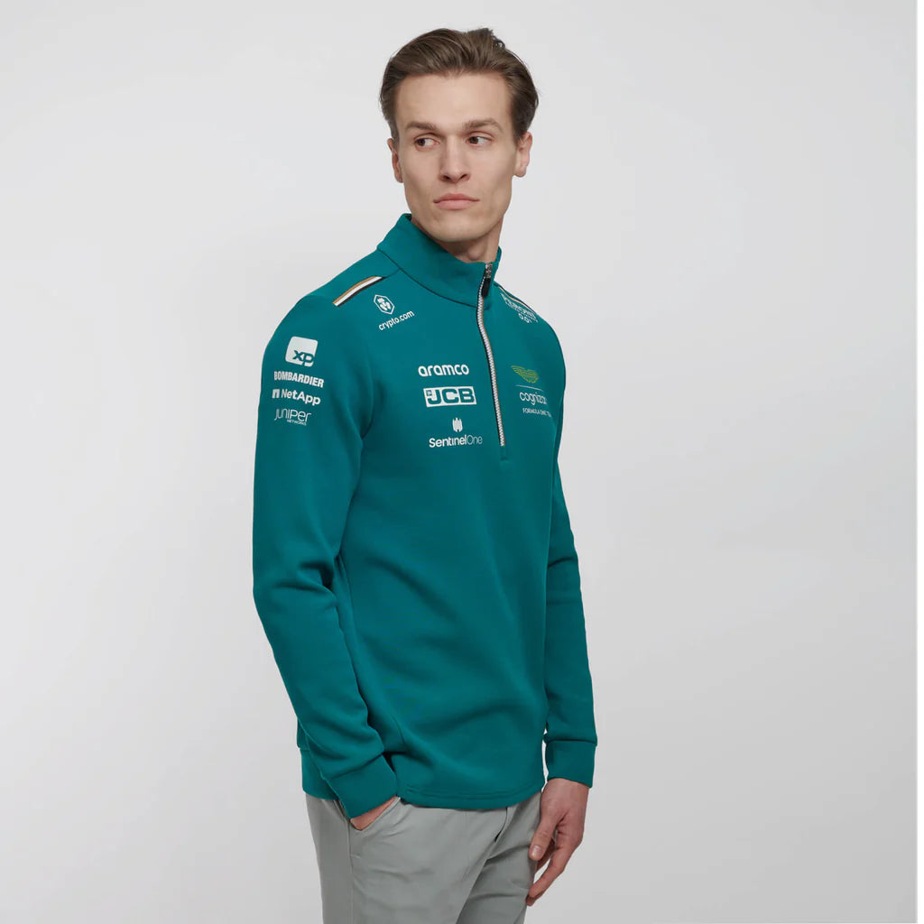 Aston Martin Cognizant F1 2023 Men's Team Mid Layer - Green Sweatshirt Aston Martin F1 