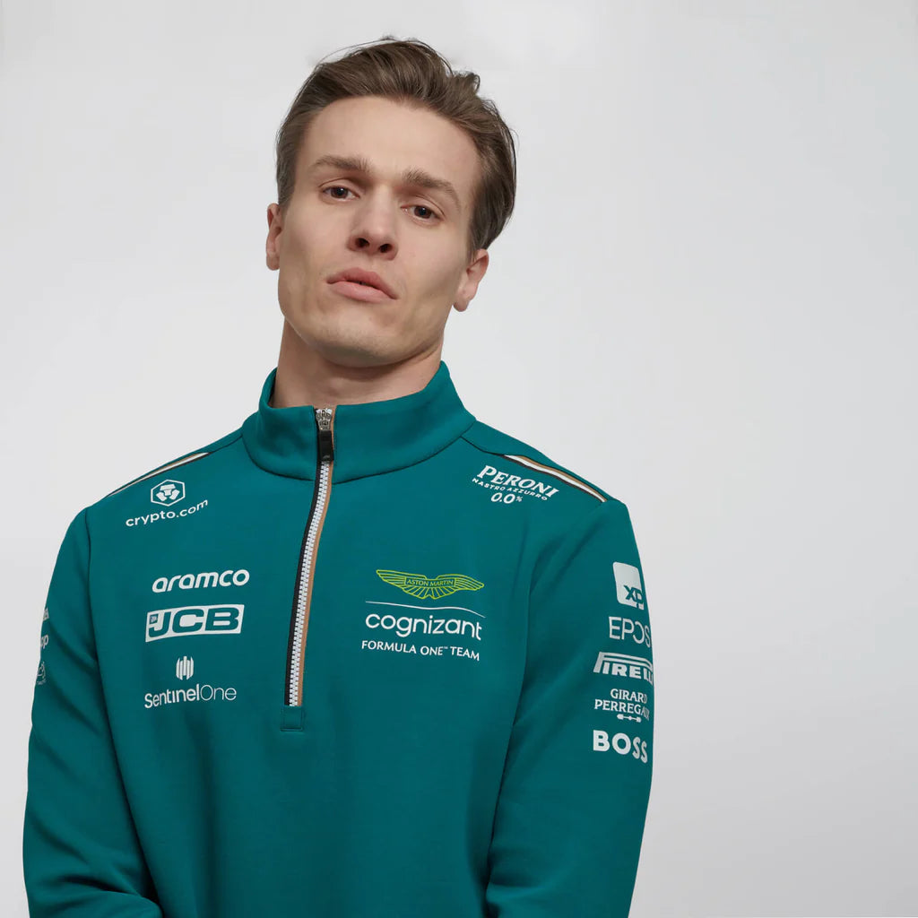 Aston Martin Cognizant F1 2023 Men's Team Mid Layer - Green Sweatshirt Aston Martin F1 