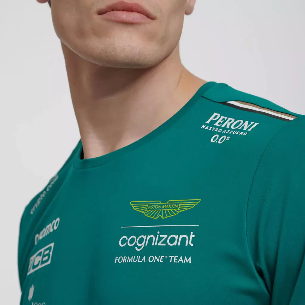 Aston Martin Cognizant F1 2023 Men's Team T-Shirt- Green T-shirt Dark Slate Gray