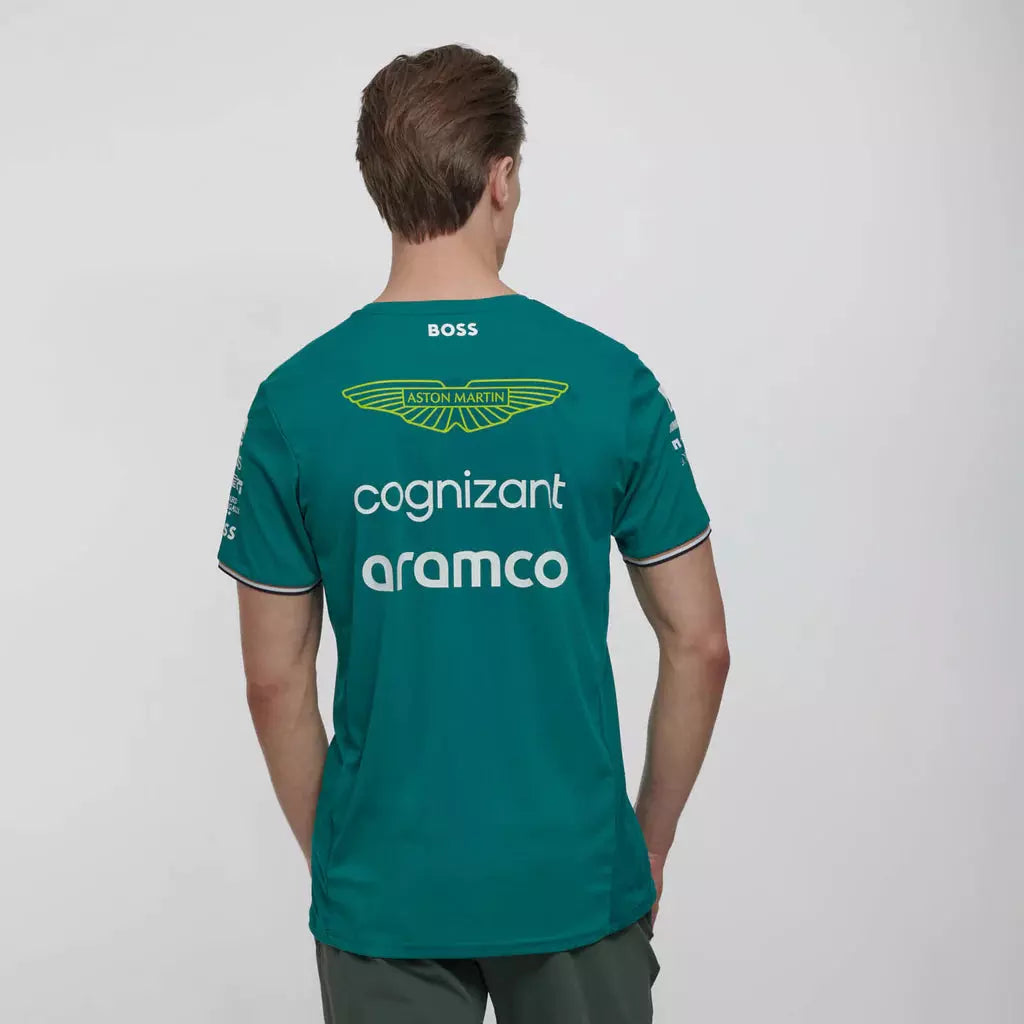 Aston Martin Cognizant F1 2023 Men's Team T-Shirt- Green T-shirt Dark Slate Gray