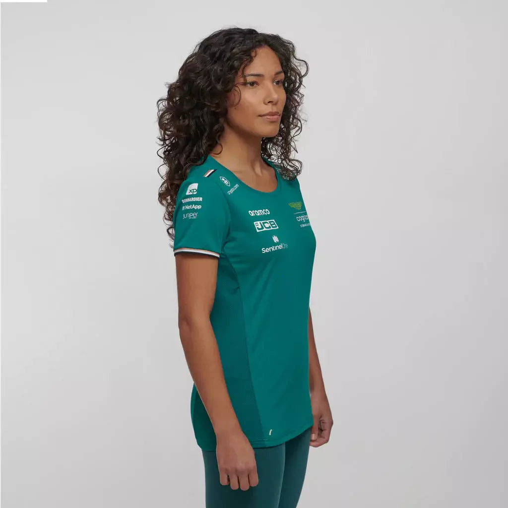 Aston Martin Cognizant F1 2023 Women's Team T-Shirt- Green T-shirts Light Gray