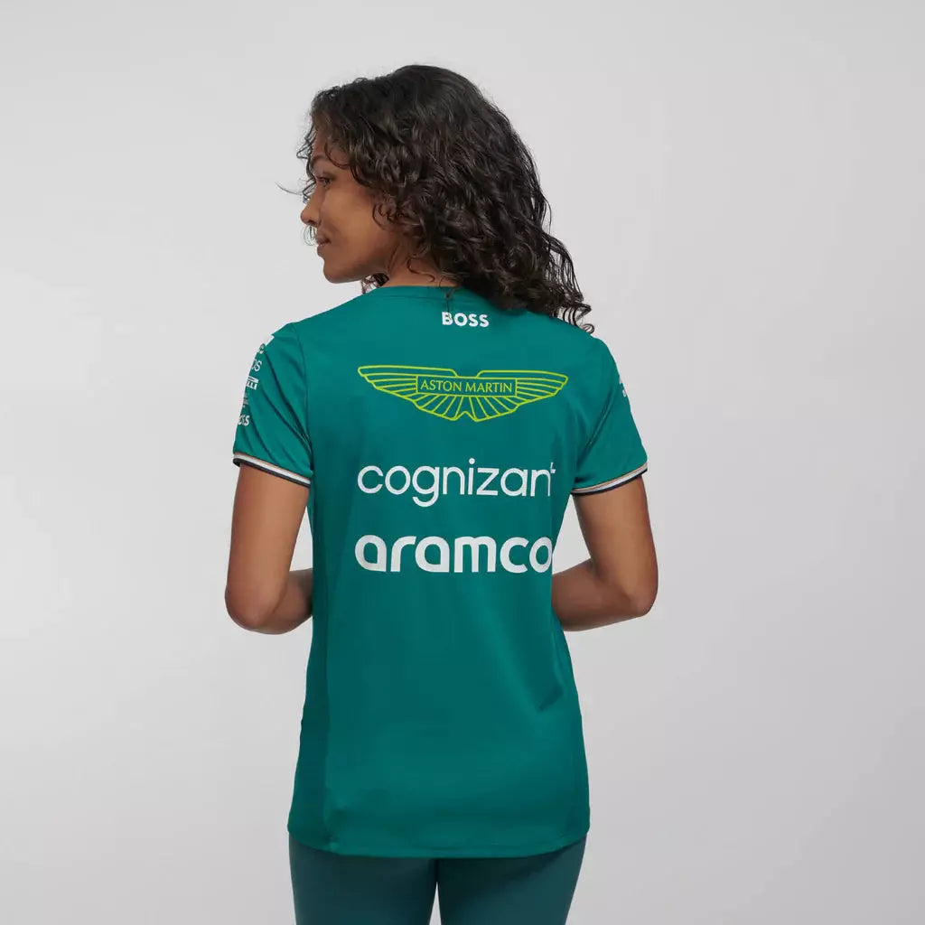 Aston Martin Cognizant F1 2023 Women's Team T-Shirt- Green T-shirts Light Gray