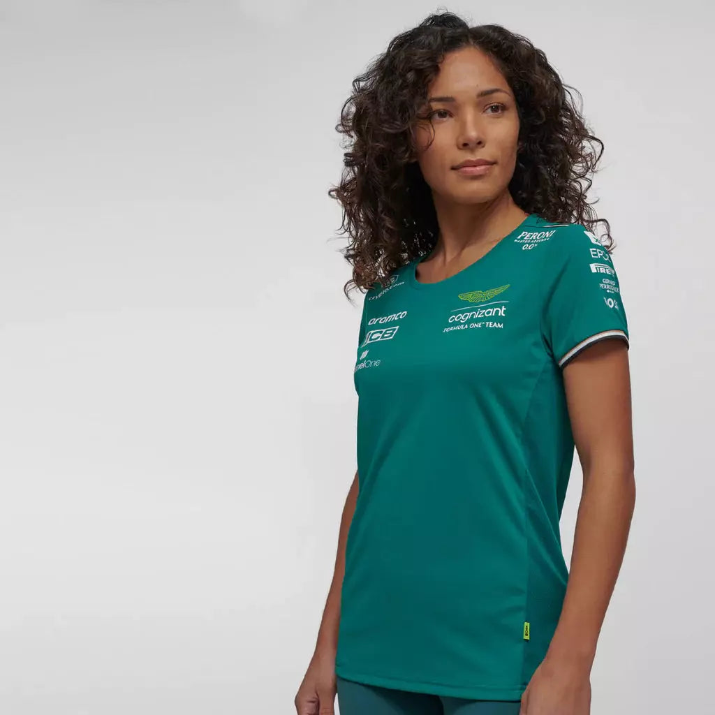 Aston Martin Cognizant F1 2023 Women's Team T-Shirt- Green T-shirts Dark Slate Gray