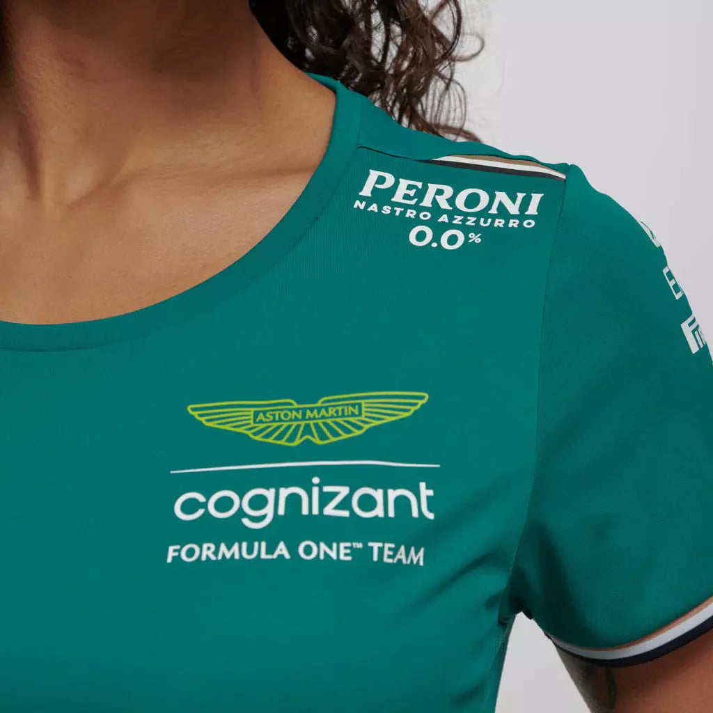 Aston Martin Cognizant F1 2023 Women's Team T-Shirt- Green T-shirts Rosy Brown