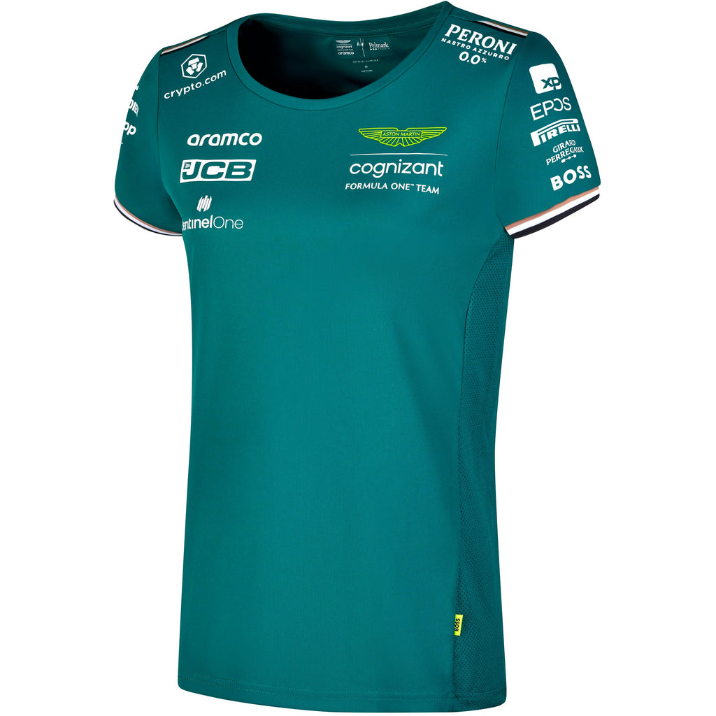 Aston Martin Cognizant F1 2023 Women's Team T-Shirt- Green T-shirts Dark Cyan