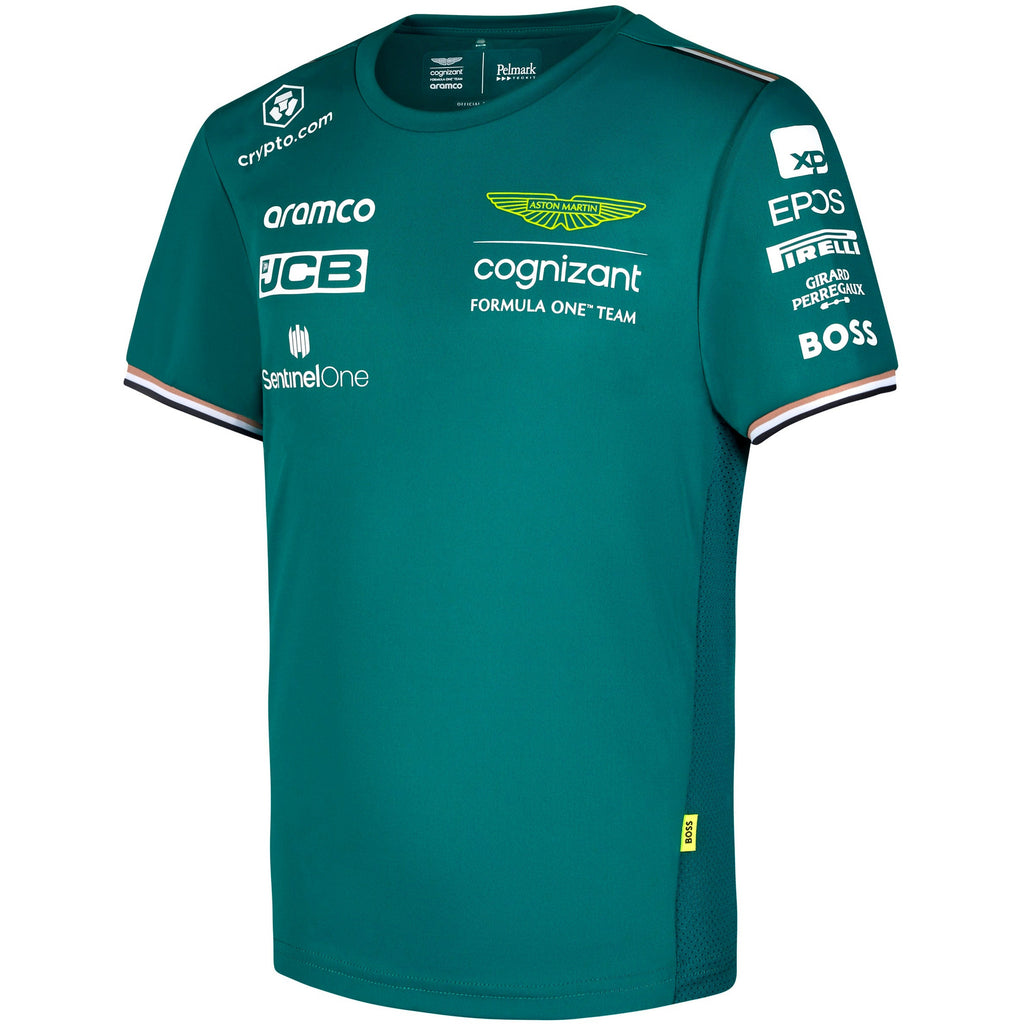 Aston Martin Cognizant F1 2023 Kids Team T-Shirt- Youth Green T-shirts Dark Cyan