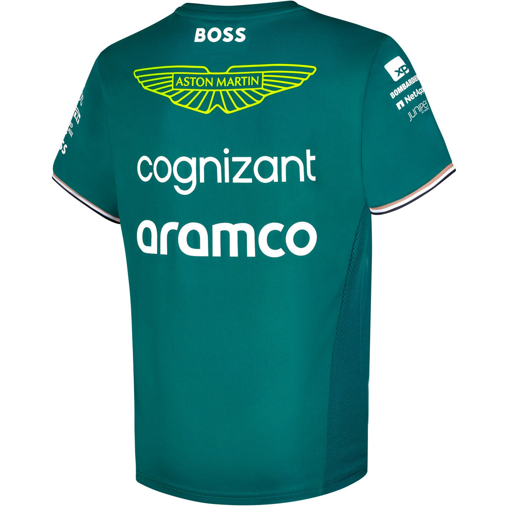 Aston Martin Cognizant F1 2023 Kids Team T-Shirt- Youth Green T-shirts Dark Slate Gray