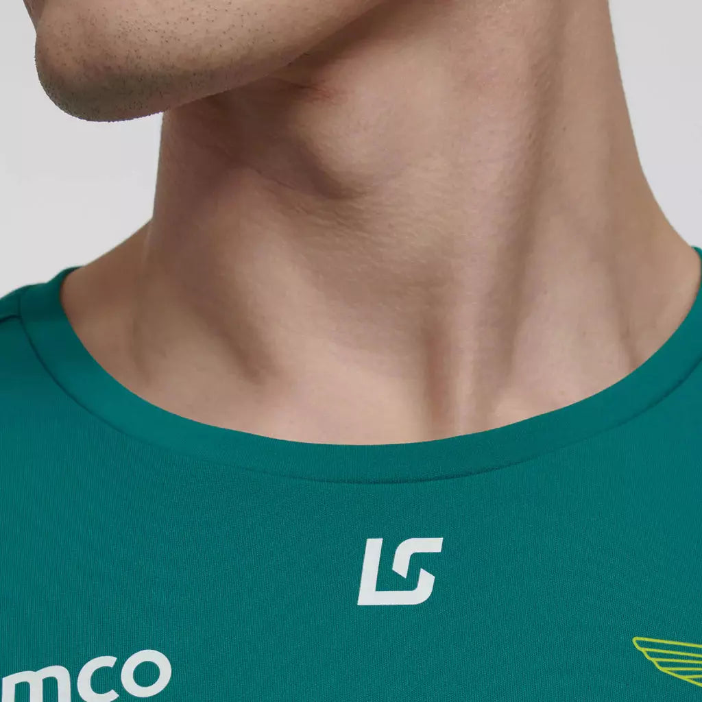 Aston Martin Cognizant F1 2023 Men's Lance Stroll Team T-Shirt- Green T-shirts Rosy Brown