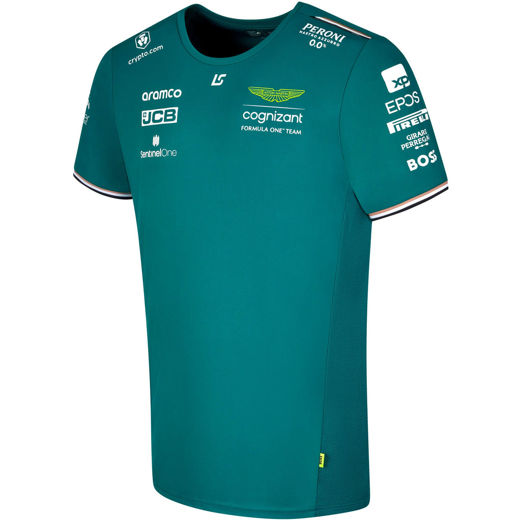 Aston Martin Cognizant F1 2023 Men's Lance Stroll Team T-Shirt- Green T-shirts Dark Cyan