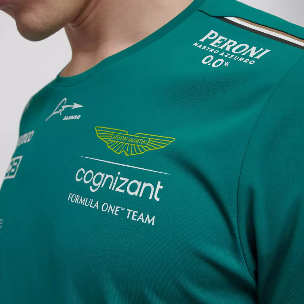 Aston Martin Cognizant F1 2023 Men's Fernando Alonso Team T-Shirt- Green T-shirts Aston Martin F1 