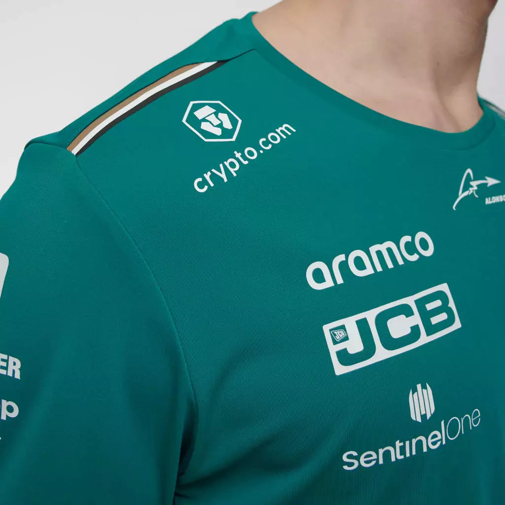 Aston Martin Cognizant F1 2023 Men's Fernando Alonso Team T-Shirt- Green T-shirts Aston Martin F1 