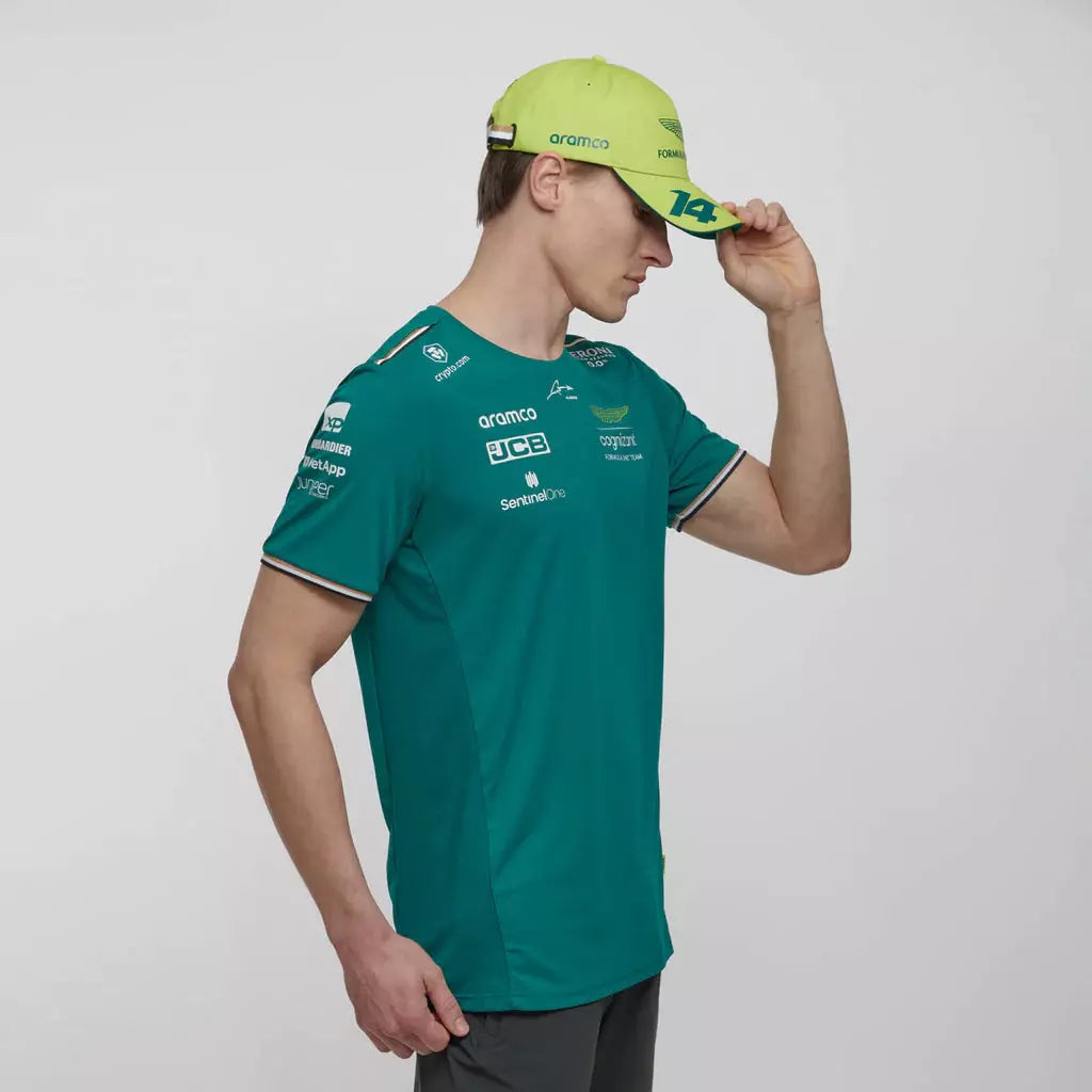 Aston Martin Cognizant F1 2023 Men's Fernando Alonso Team T-Shirt- Green T-shirts Aston Martin F1 