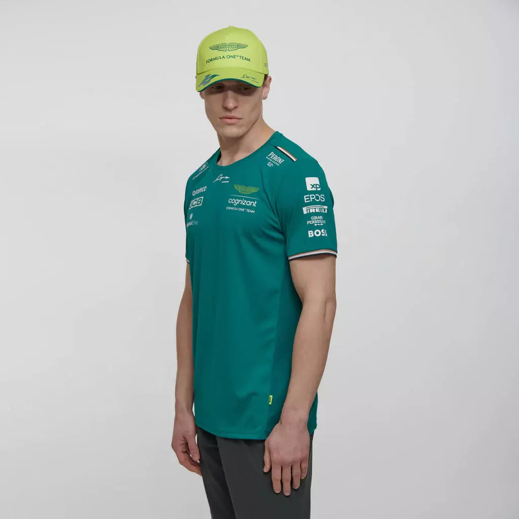 Aston Martin Cognizant F1 2023 Men's Fernando Alonso Team T-Shirt- Green T-shirts Aston Martin F1 