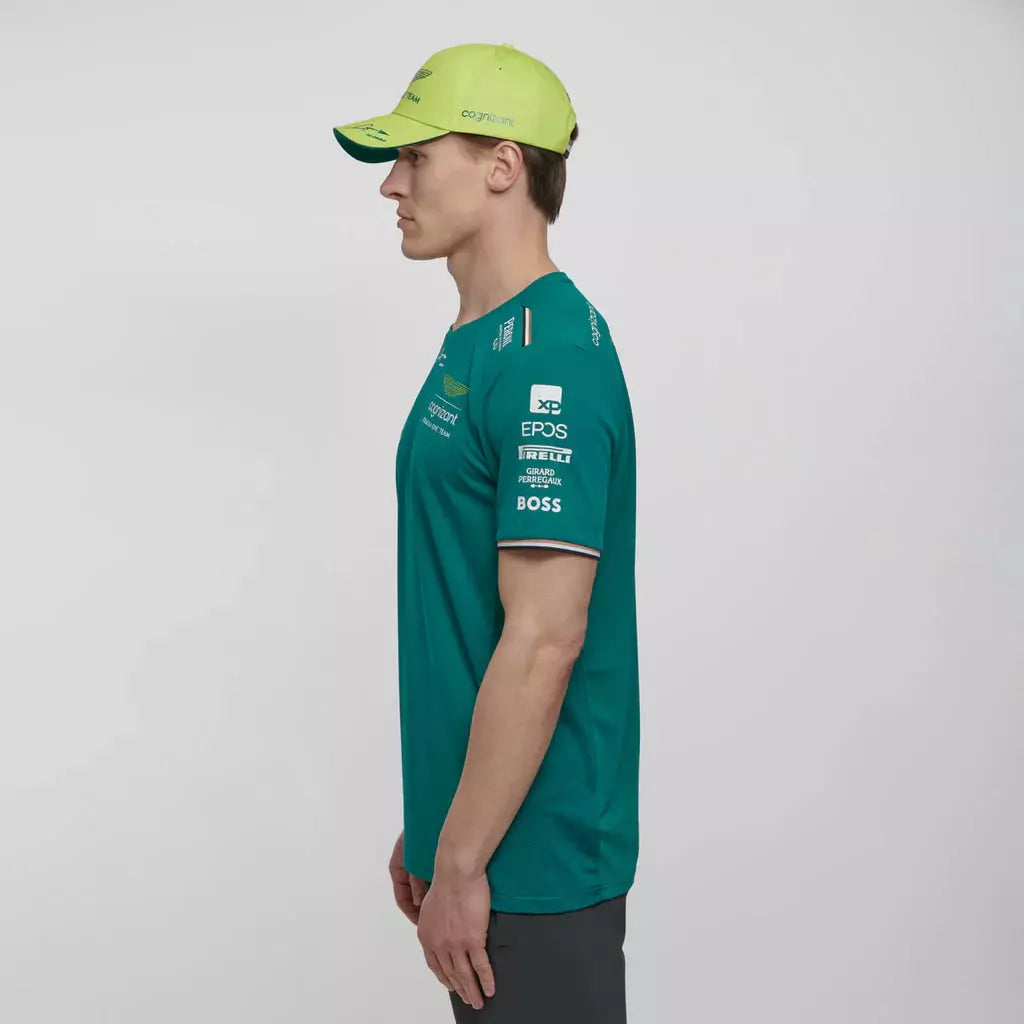Aston Martin Cognizant F1 2023 Men's Fernando Alonso Team T-Shirt- Green T-shirts Aston Martin F1 