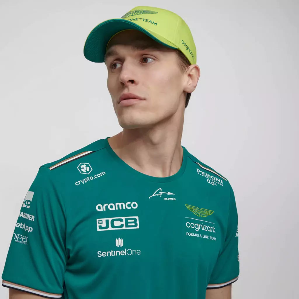 Aston Martin Cognizant F1 2023 Men's Fernando Alonso Team T-Shirt- Green T-shirts Aston Martin F1 
