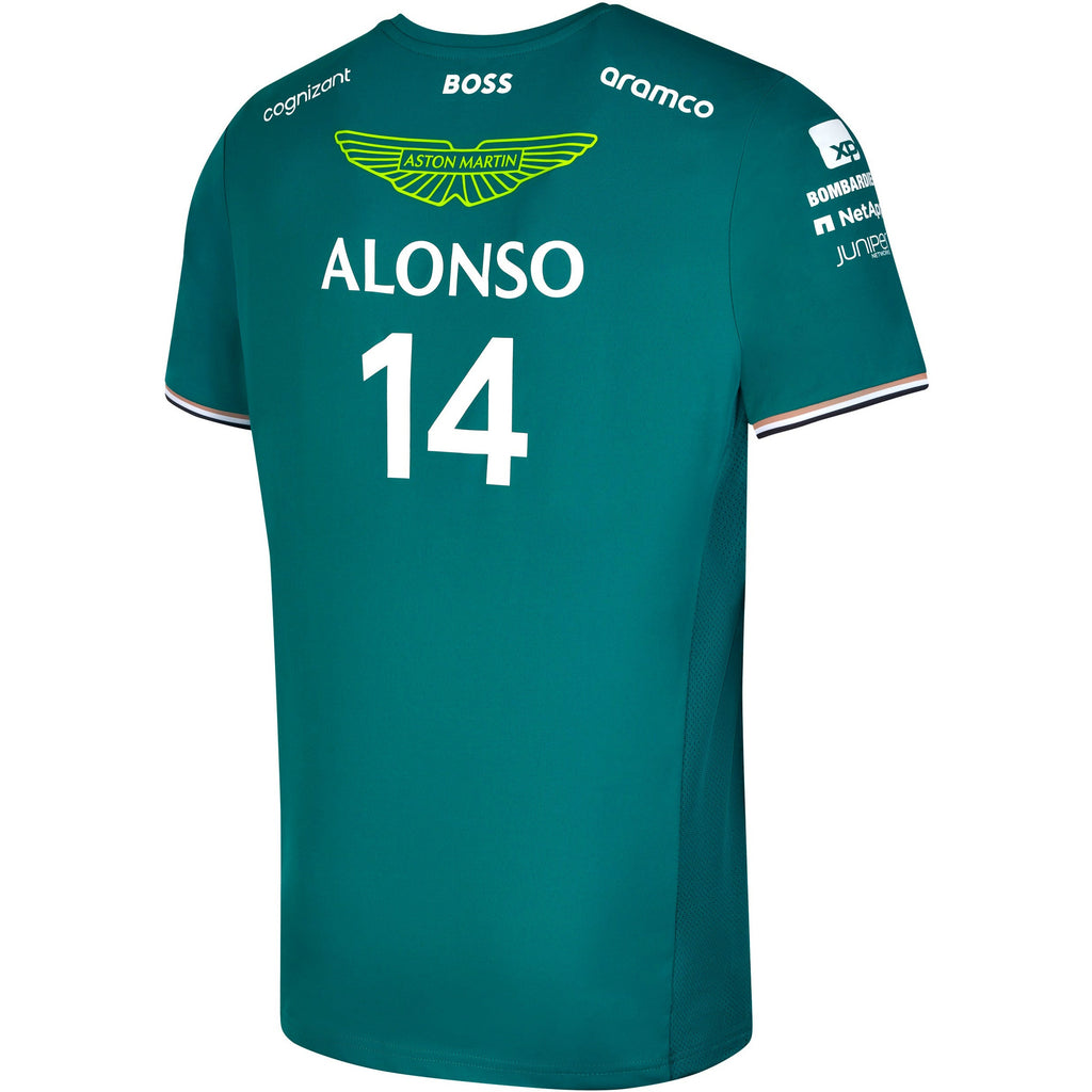 Aston Martin Cognizant F1 2023 Men's Fernando Alonso Team T-Shirt- Green T-shirts Aston Martin F1 