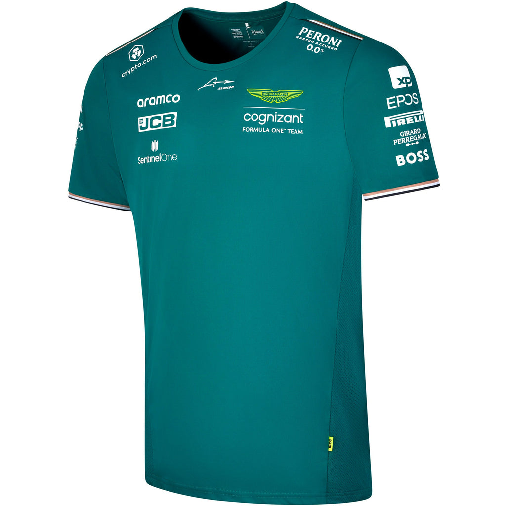 Aston Martin Cognizant F1 2023 Men's Fernando Alonso Team T-Shirt- Green T-shirts Aston Martin F1 