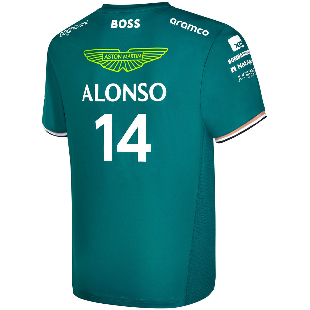 Aston Martin Cognizant F1 2023 Kids Fernando Alonso Team T-Shirt-Youth Green T-shirts Aston Martin F1 