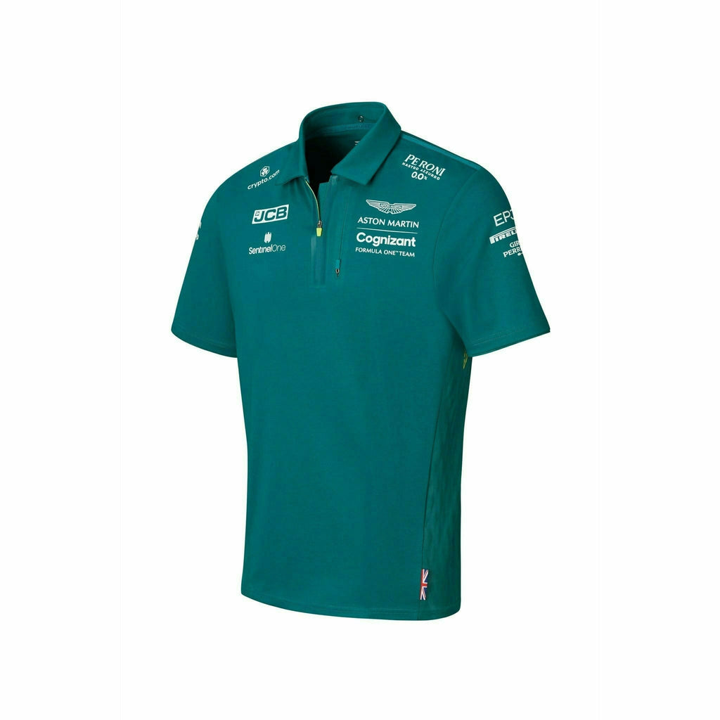 Aston Martin Cognizant F1 2022 Men's Team Polo Shirt- Green Polos Dark Slate Gray