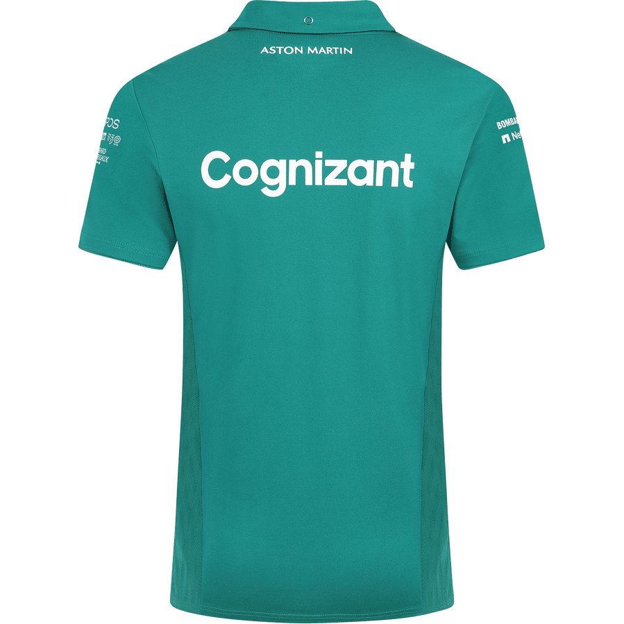 Aston Martin Cognizant F1 2022 Men's Team Polo Shirt- Green Polos Dark Cyan