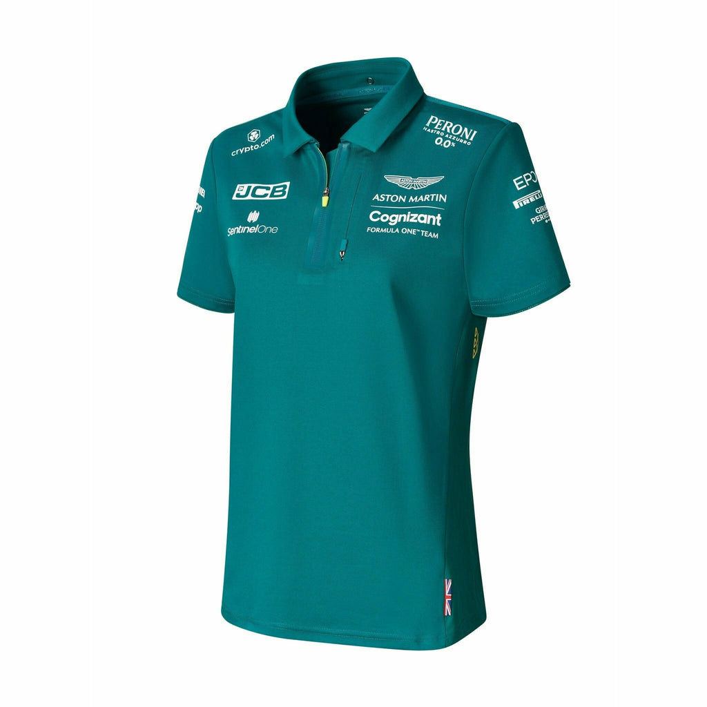 Aston Martin Cognizant F1 2022 Women's Team Polo Shirt- Green Polos Dark Cyan