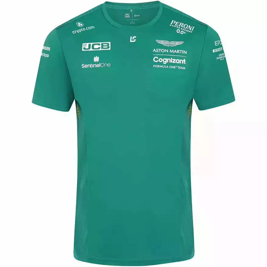 Aston Martin Cognizant F1 2022 Men's Lance Stroll Driver T-Shirt- Green T-shirts Dark Cyan