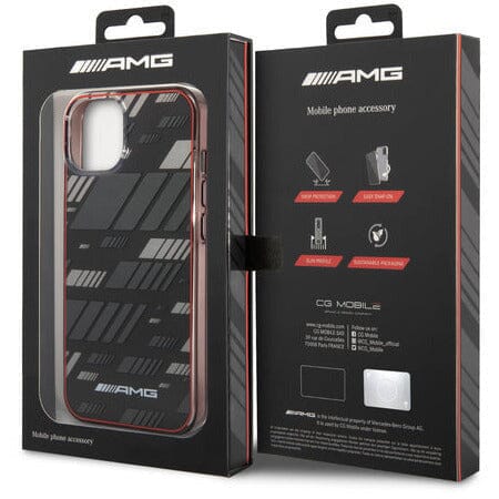 Mercedes-AMG Petronas PC/TPU BLACK TRANSPARENT DOUBLE LAYER CASE - iPhone 14 Phone Cases Dark Slate Gray