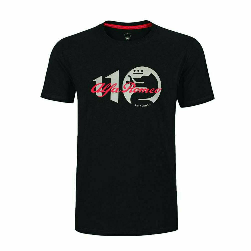 Alfa Romeo Racing F1 Men's 110th Anniversary T-Shirt - Red/Black T-shirts Black