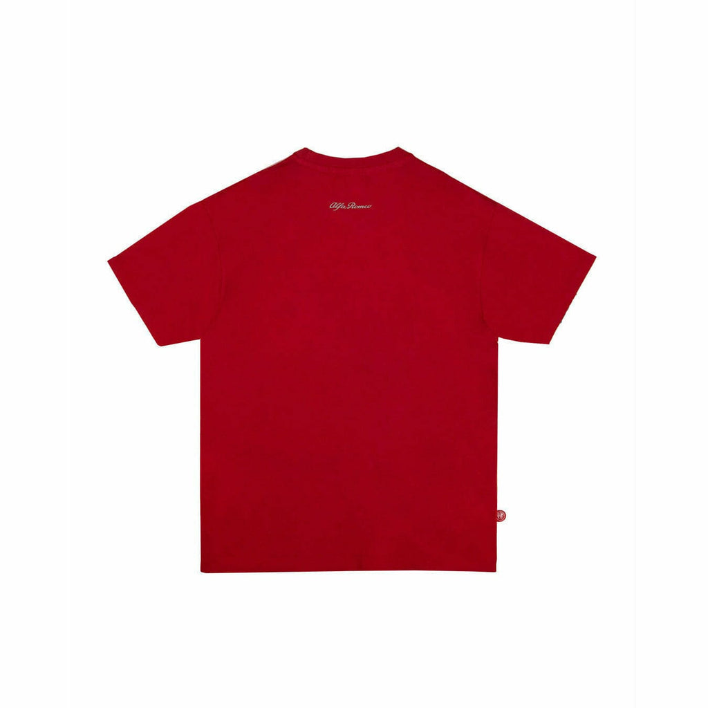Alfa Romeo Racing Men's Classic Large Logo T-Shirt T-shirts Dark Red