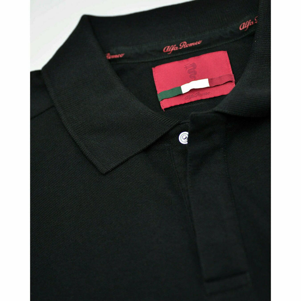 Alfa Romeo Racing Men's Script Polo Shirt Polos Black