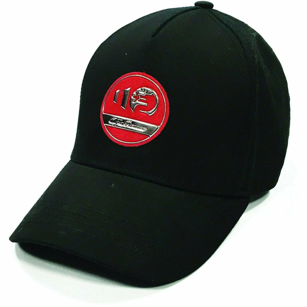 Alfa Romeo Racing F1 Emblem Line 110TH Anniversary Hat -Black Hats Black
