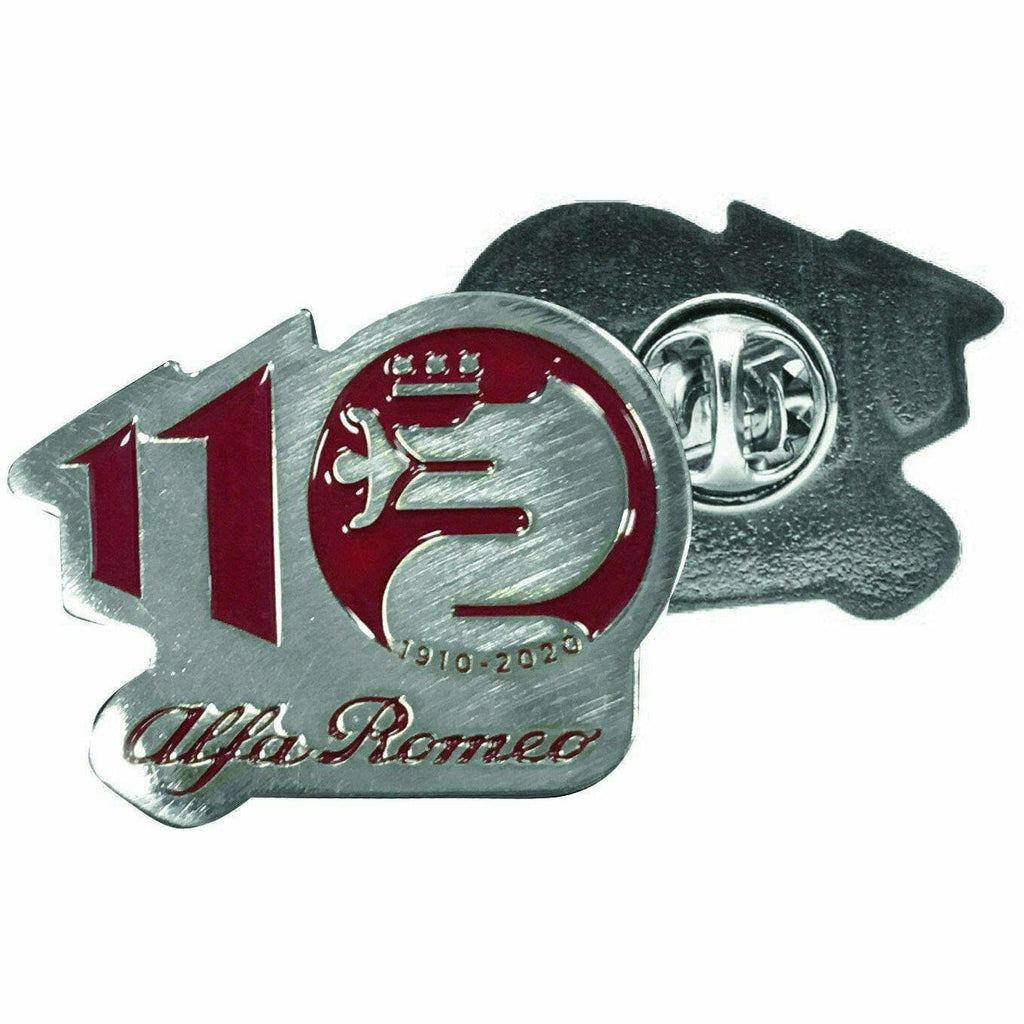 Alfa Romeo Racing F1 110th Anniversary Pin-Red/Black Pins Dim Gray