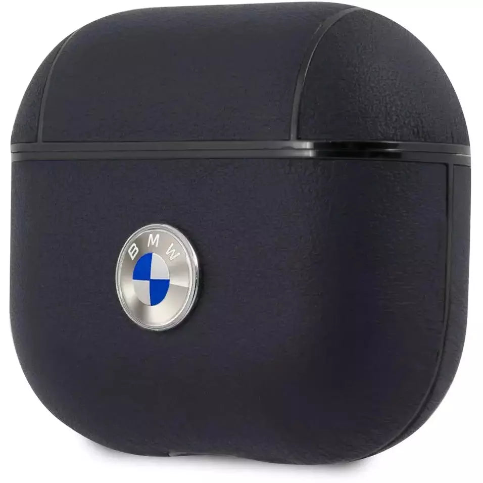 BMW Motorsports AirPods 3 Leather Signature Metal Logo Phone Cases Dark Slate Gray