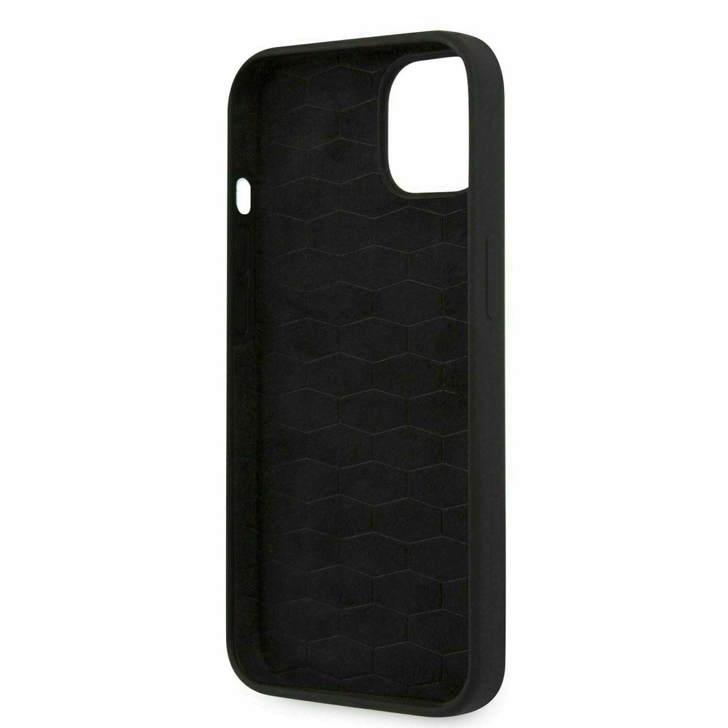 BMW Motorsports Silicone Case Black "M" Collection with Metal Logo- iPhone 13 Phone Cases Black
