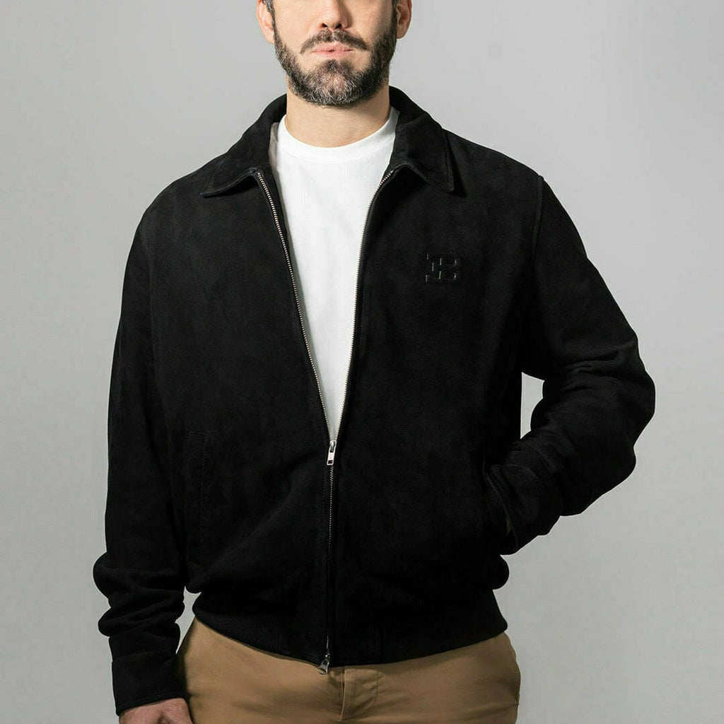 Bugatti Men's Heritage Classic Suede Jacket Jackets Black