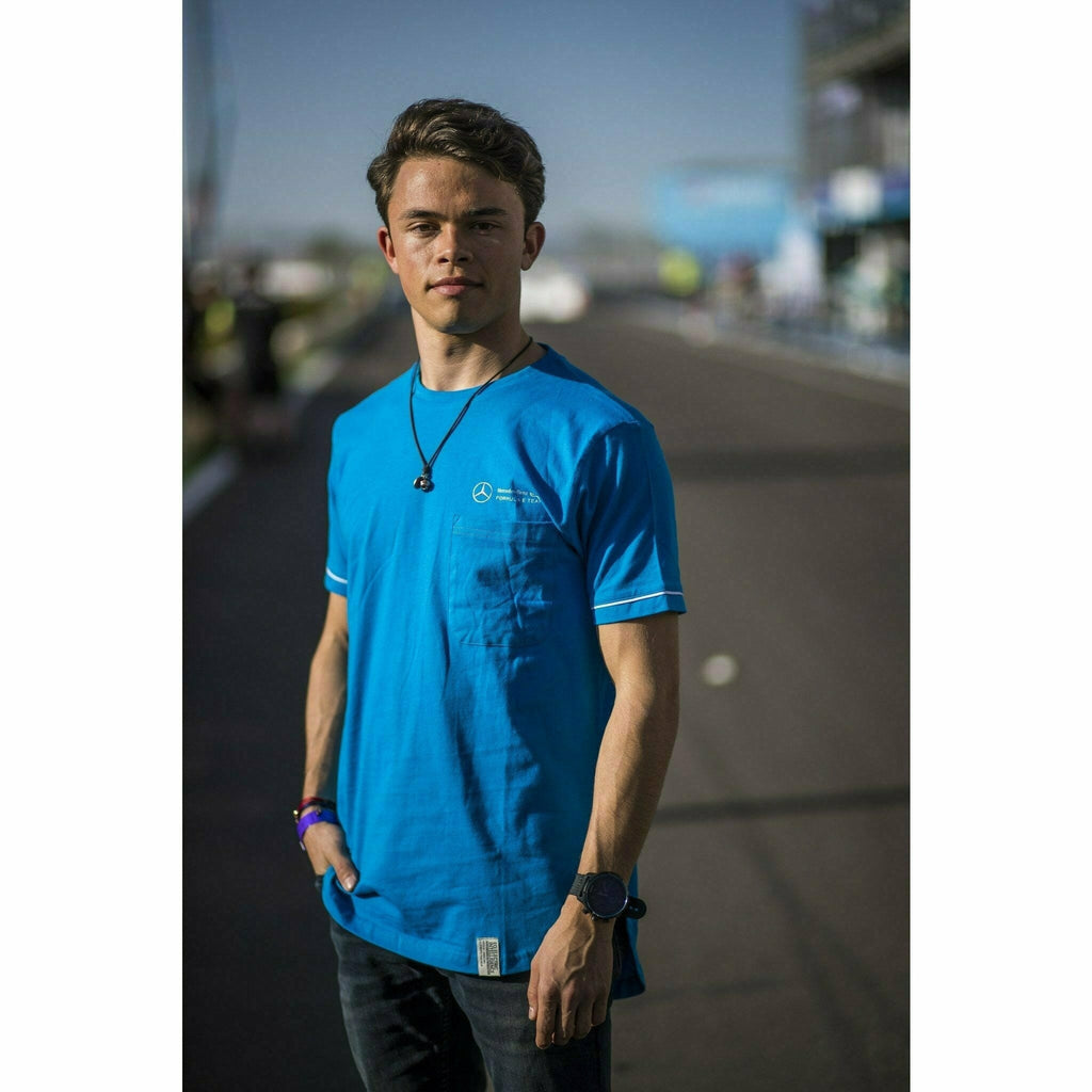 Mercedes-EQ Formula E Men's Pocket T-Shirt - Blue/Black T-shirts Dark Slate Gray
