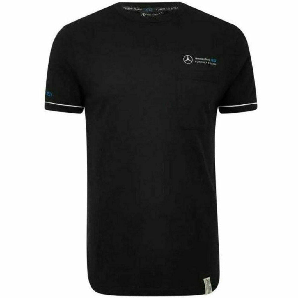 Mercedes-EQ Formula E Men's Pocket T-Shirt - Blue/Black T-shirts Black