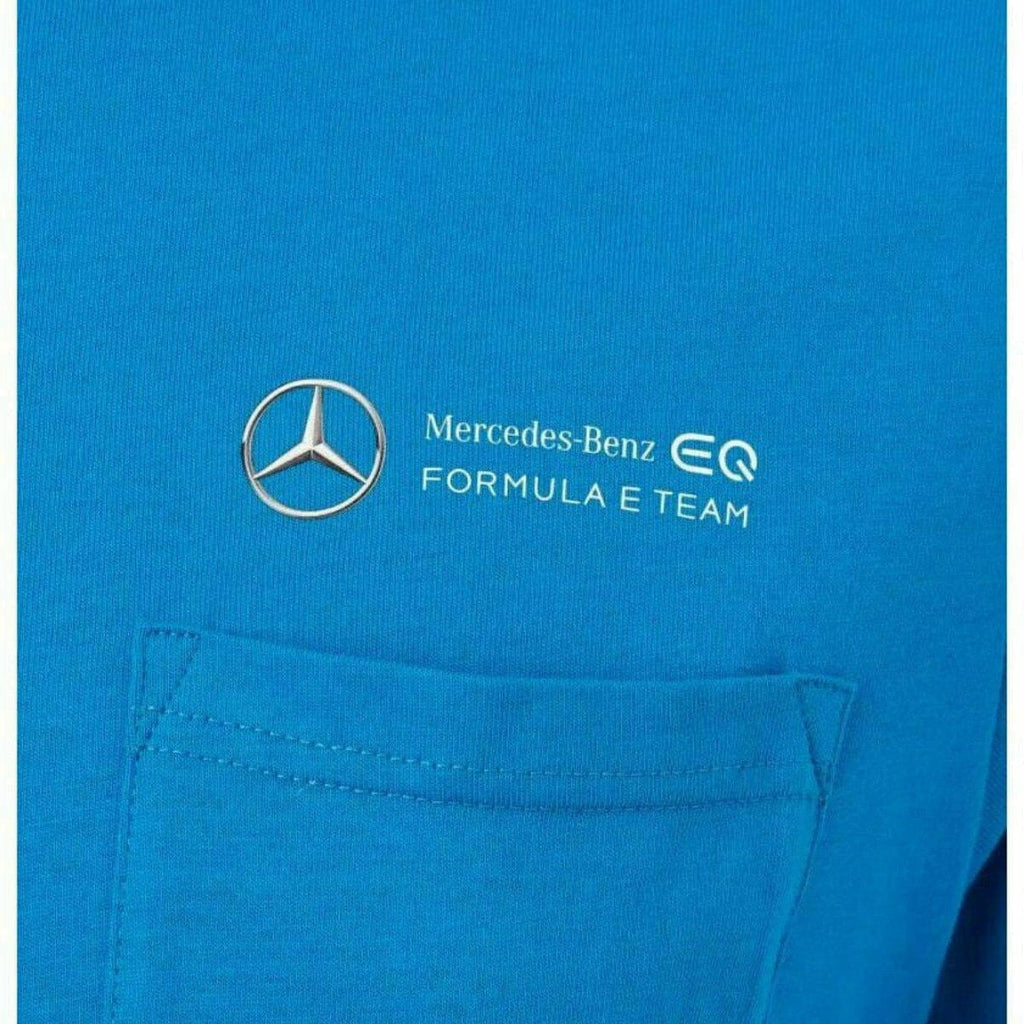 Mercedes-EQ Formula E Men's Pocket T-Shirt - Blue/Black T-shirts Dark Cyan