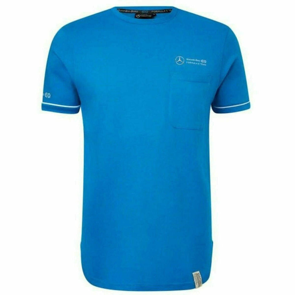 Mercedes-EQ Formula E Men's Pocket T-Shirt - Blue/Black T-shirts Dark Cyan