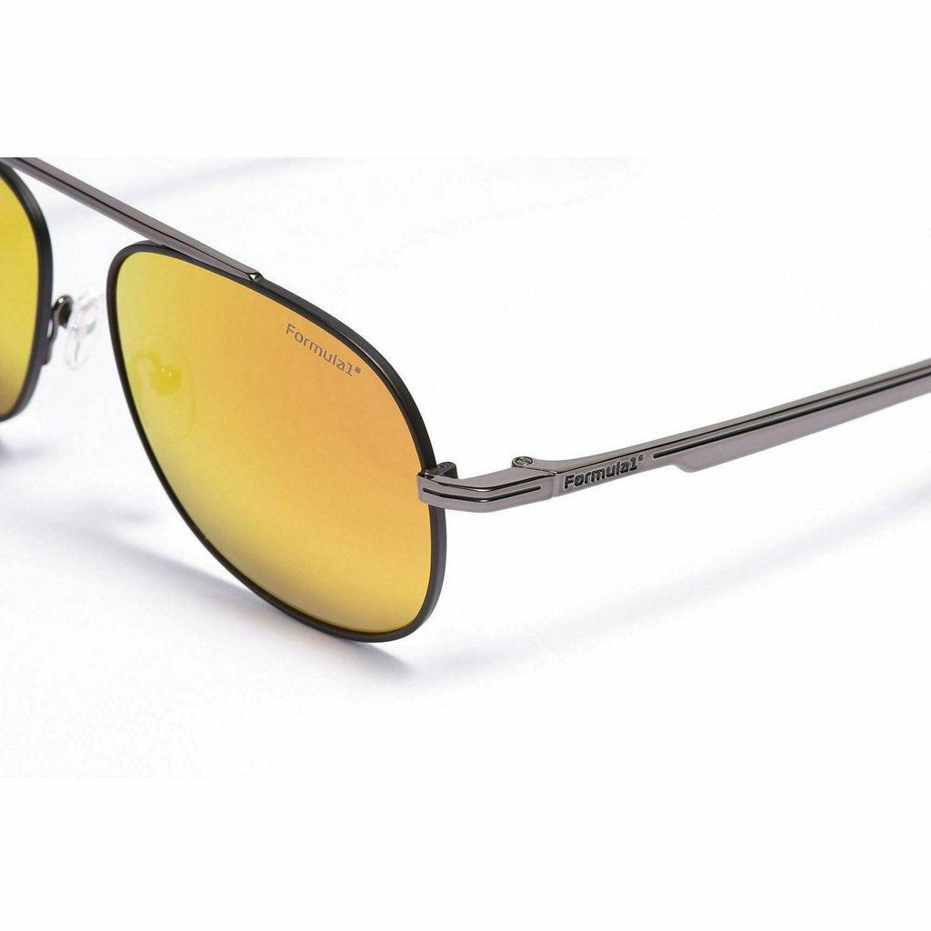 Formula 1 Eyewear Red Collection Blind Curve Gun Black Unisex Sunglasses-F1S1001 Sunglasses Dark Khaki