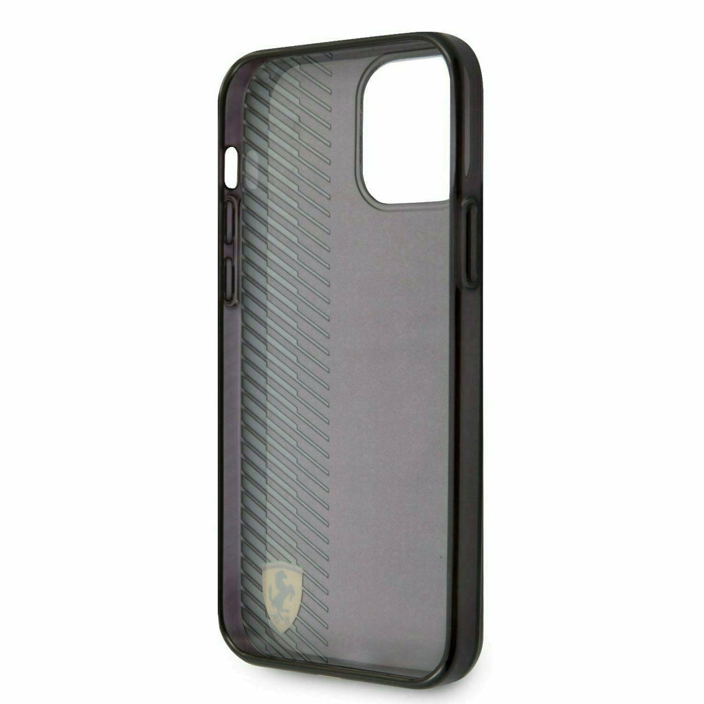 Scuderia Ferrari Hard Case Italia Black Transparent Gradient Print - iPhone 13 Phone Cases Slate Gray