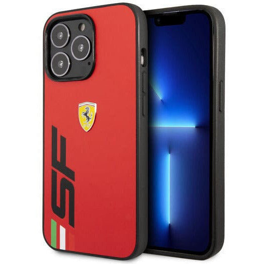Scuderia Ferrari LEATHER BLACK CASE PRINTED BIG SF LOGO - iPhone 14 Phone Cases Dark Slate Gray