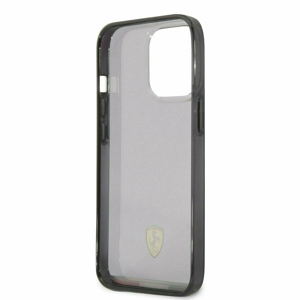 Scuderia Ferrari Hard Case Italia Black Transparent Outline - iPhone 13 Phone Cases Gray
