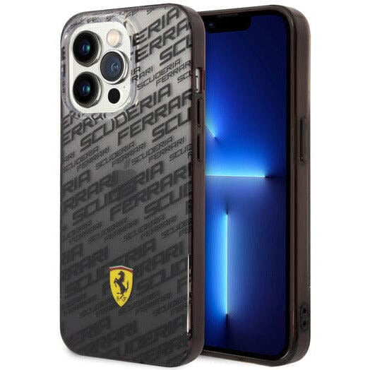 Scuderia Ferrari PC/TPU BLACK GRADIENT CASE ALLOVER SCUDERIA AND DYED BUMPER - iPhone 14 Phone Cases Dark Slate Gray