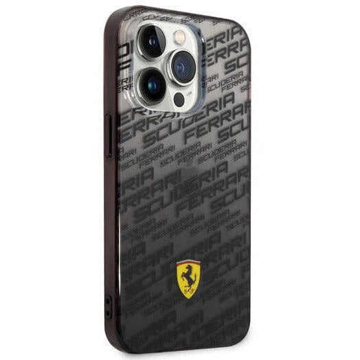 Scuderia Ferrari PC/TPU BLACK GRADIENT CASE ALLOVER SCUDERIA AND DYED BUMPER - iPhone 14 Phone Cases Dark Slate Gray