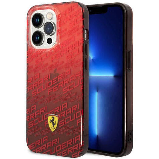 Scuderia Ferrari PC/TPU BLACK GRADIENT CASE ALLOVER SCUDERIA AND DYED BUMPER - iPhone 14 Phone Cases Dark Slate Gray