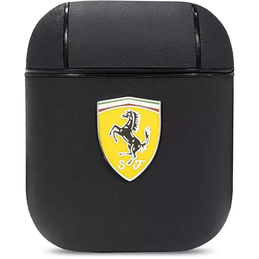 Scuderia Ferrari Airpods Real Leather Case Cover with Logo Phone Cases Dark Slate Gray