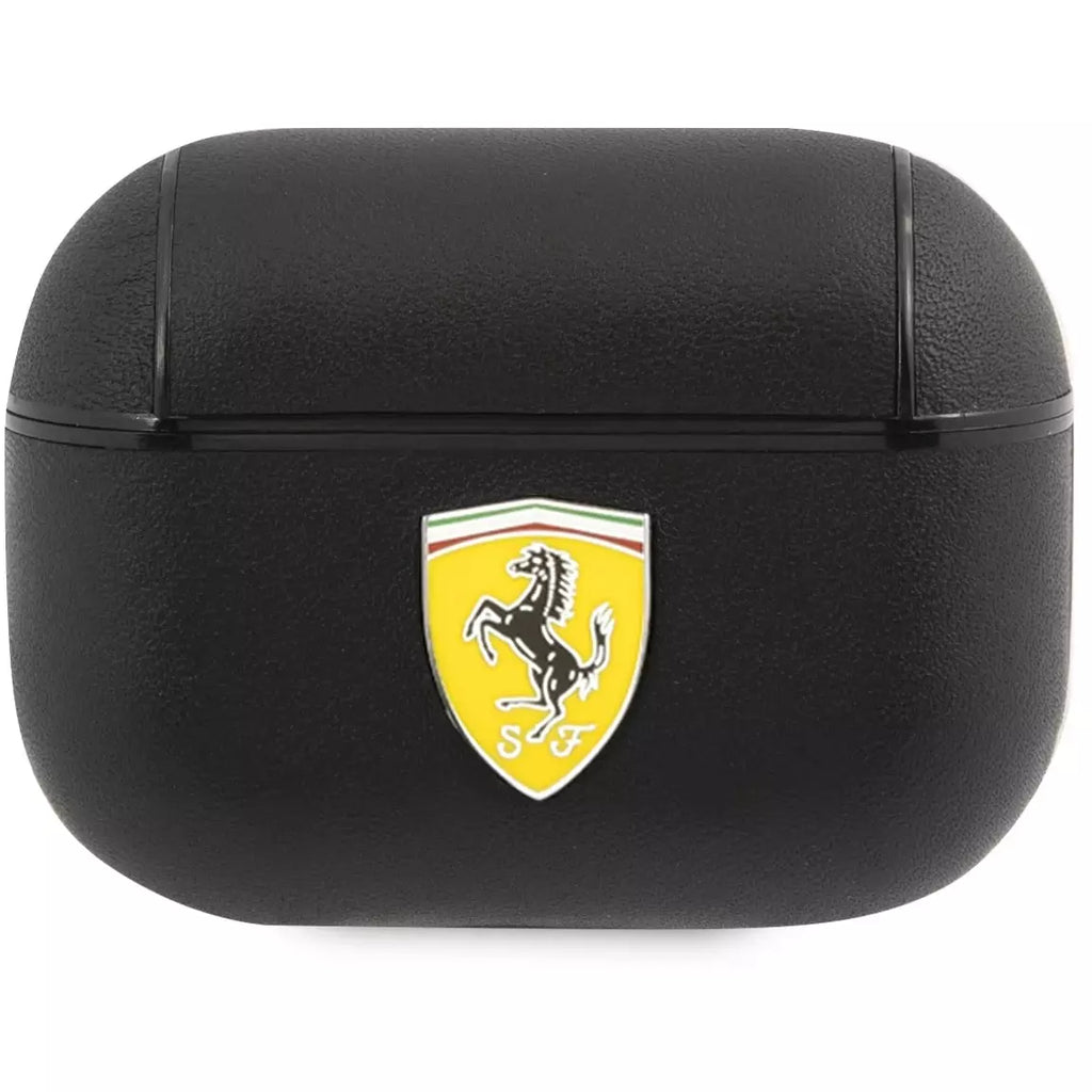 Scuderia Ferrari Airpods Real Leather Case Cover with Logo Phone Cases Dark Slate Gray