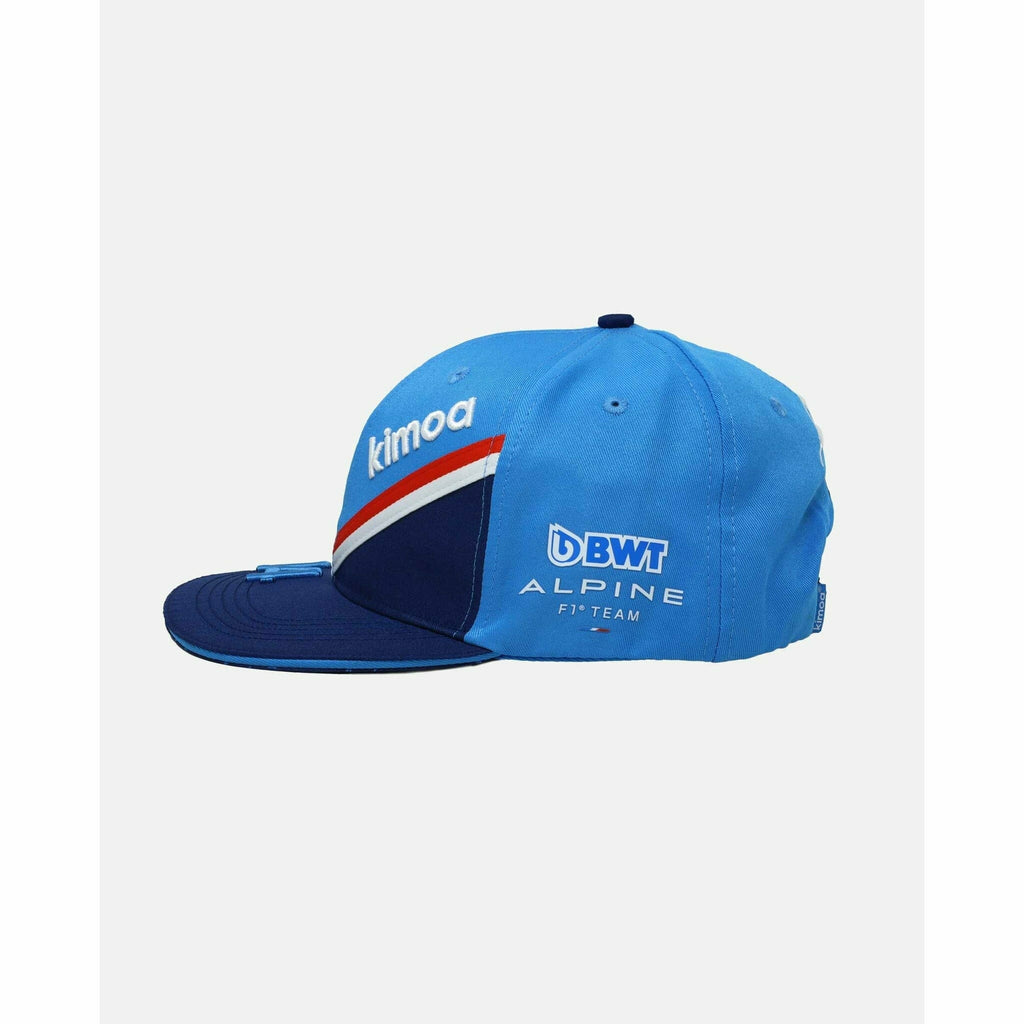 Alpine Racing F1 2022 Kimoa Team Fernando Alonso French GP Hat Flatbrim Hats Steel Blue
